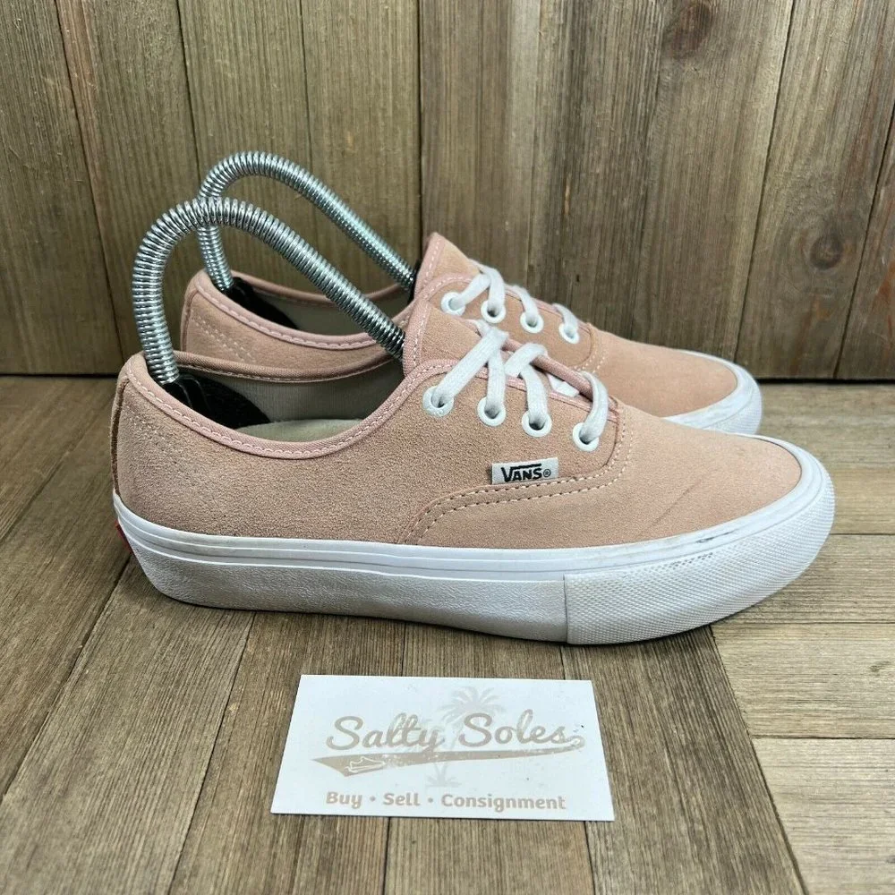 Vans Authentic Ultracush HD Pro Womens Size 6 Pink Suede Low Top Shoes Sneakers